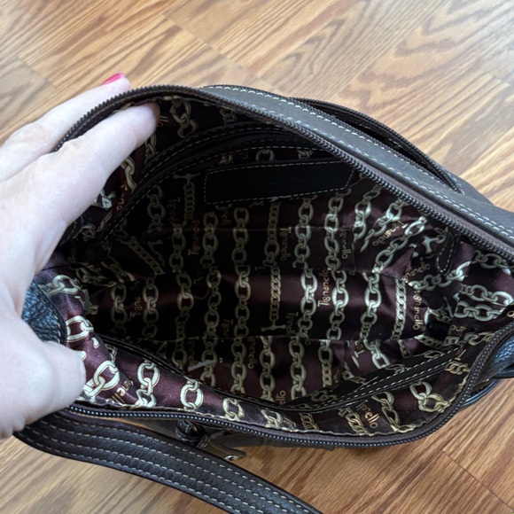 Tignanello Dark Brown Leather Shoulder Bag - Picture 5 of 6